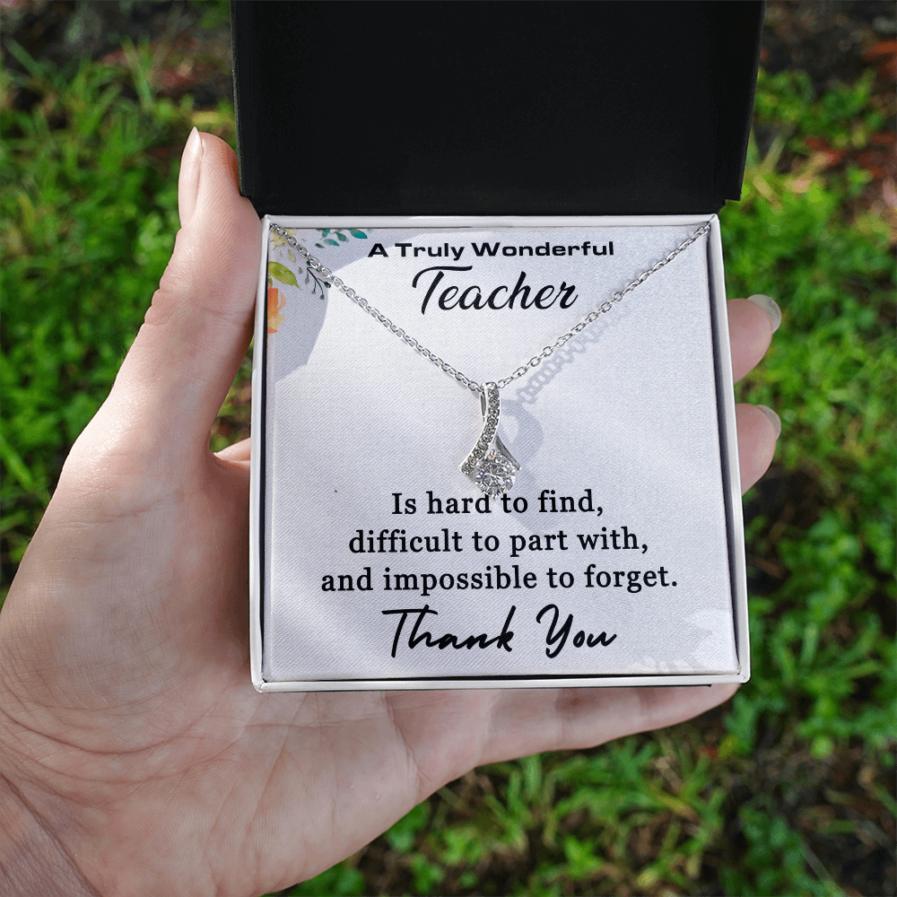 Best Gifts 305-Teacher Thank You Necklace Gift – Elegant Pendant for Women