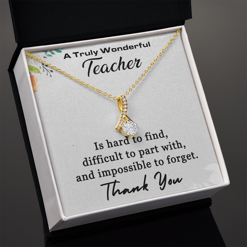 Best Gifts 305-Teacher Thank You Necklace Gift – Elegant Pendant for Women