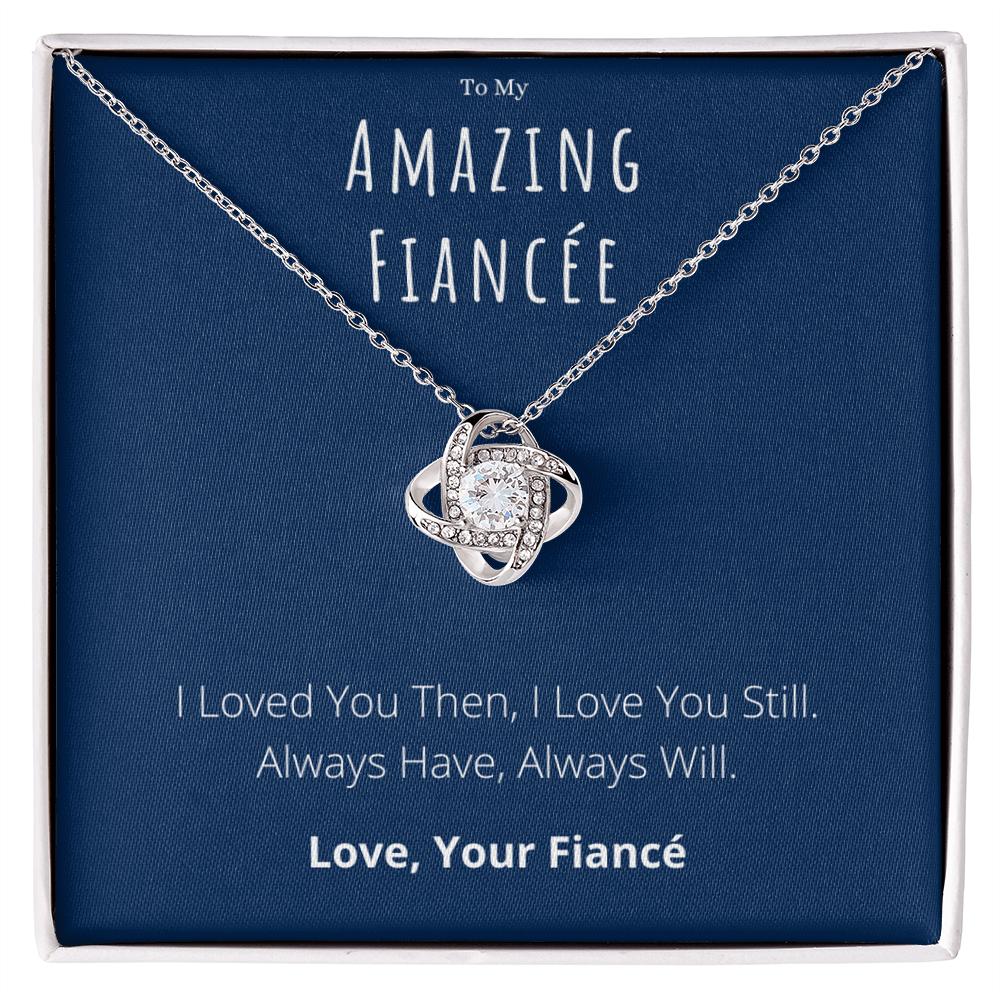 Best Gifts 305-To My Amazing Fiancée Love Knot Necklace with Cubic Zirconia
