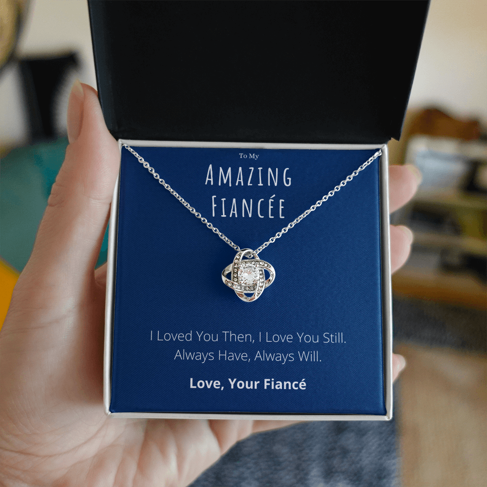 Best Gifts 305-To My Amazing Fiancée Love Knot Necklace with Cubic Zirconia