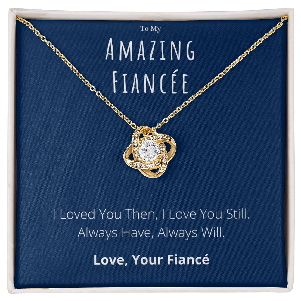 Best Gifts 305-To My Amazing Fiancée Love Knot Necklace with Cubic Zirconia