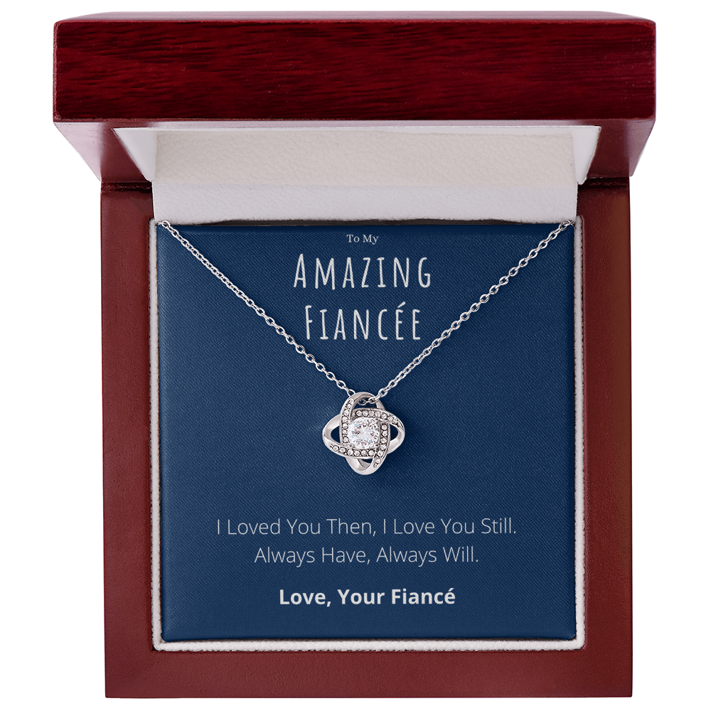 Best Gifts 305-To My Amazing Fiancée Love Knot Necklace with Cubic Zirconia