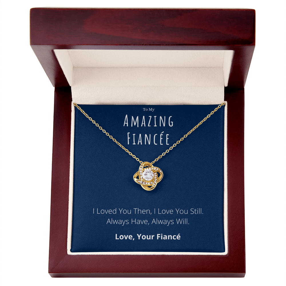 Best Gifts 305-To My Amazing Fiancée Love Knot Necklace with Cubic Zirconia