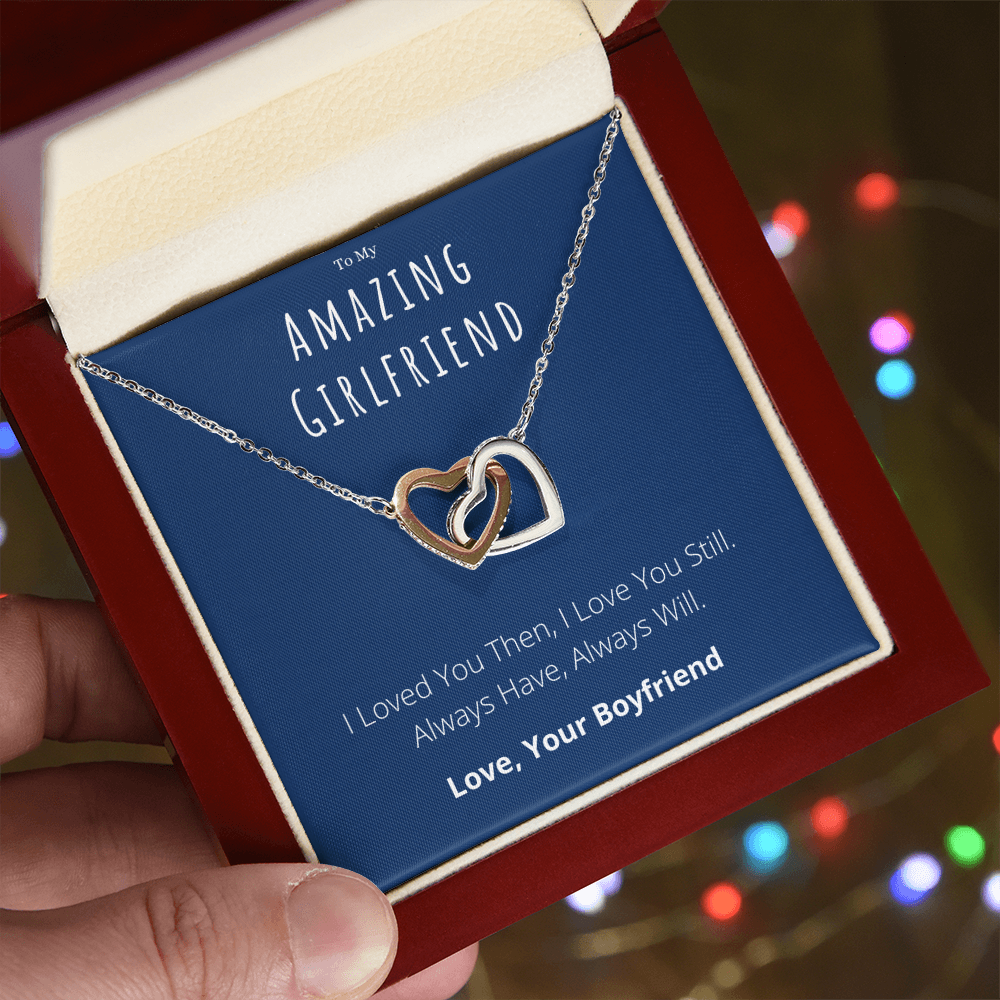 Best Gifts 305-To My Amazing Girlfriend Interlocking Hearts Necklace