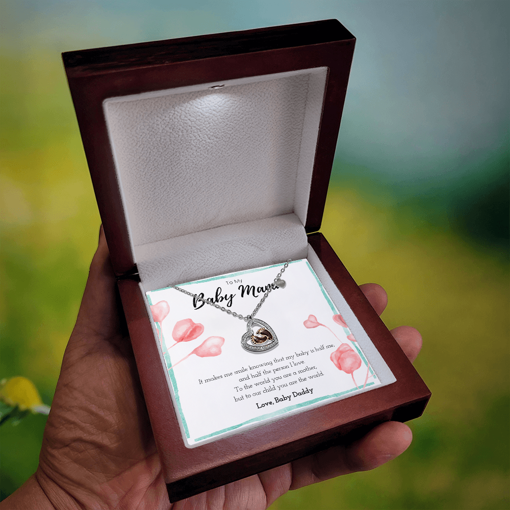 Best Gifts 305-To My Baby Mama Heart Pendant Necklace Gift for New Moms
