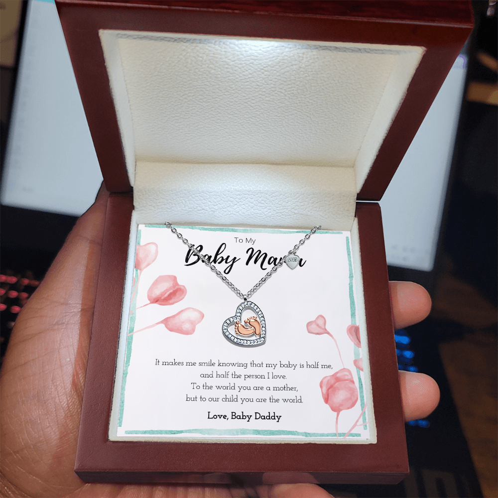 Best Gifts 305-To My Baby Mama Heart Pendant Necklace Gift for New Moms