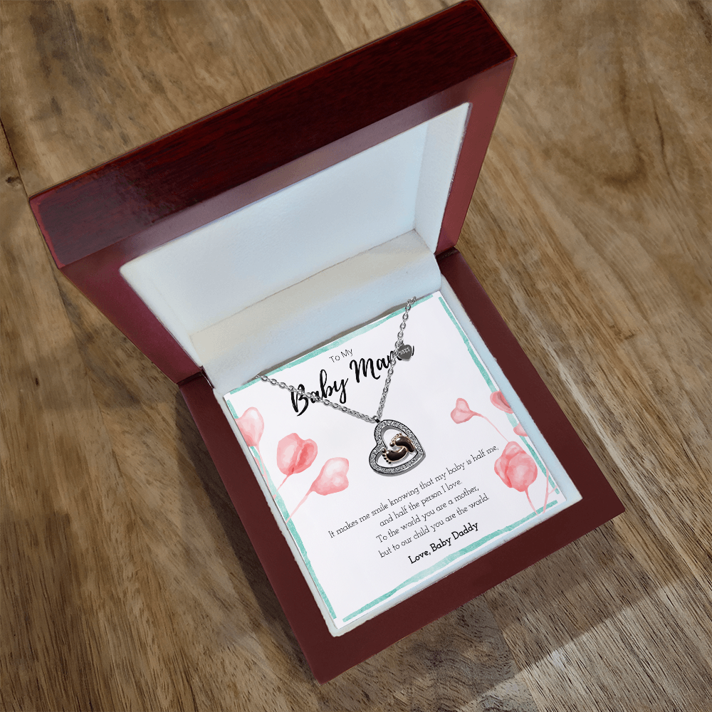 Best Gifts 305-To My Baby Mama Heart Pendant Necklace Gift for New Moms