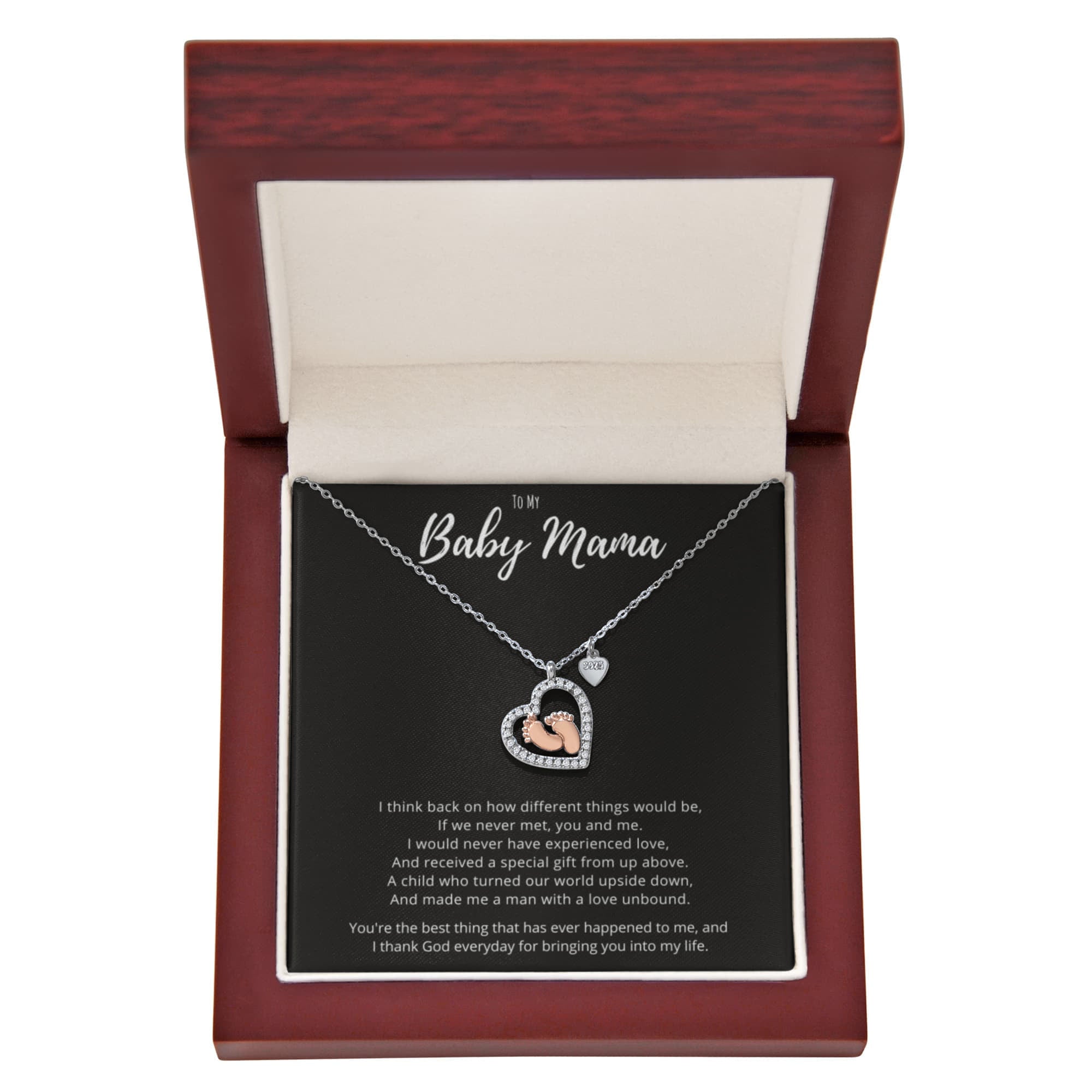 Best Gifts 305-To My Baby Mama Necklace Heart Pendant Gift for New Mom