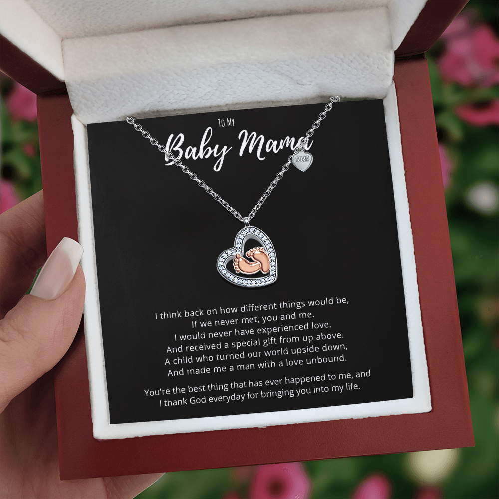 Best Gifts 305-To My Baby Mama Necklace Heart Pendant Gift for New Mom