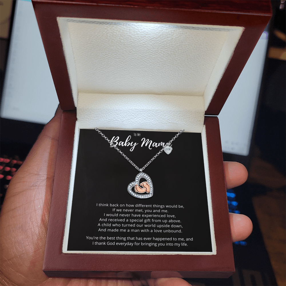 Best Gifts 305-To My Baby Mama Necklace Heart Pendant Gift for New Mom