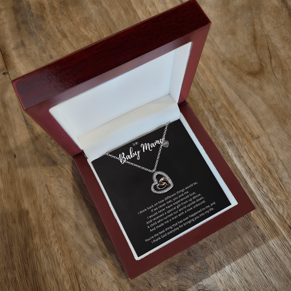 Best Gifts 305-To My Baby Mama Necklace Heart Pendant Gift for New Mom