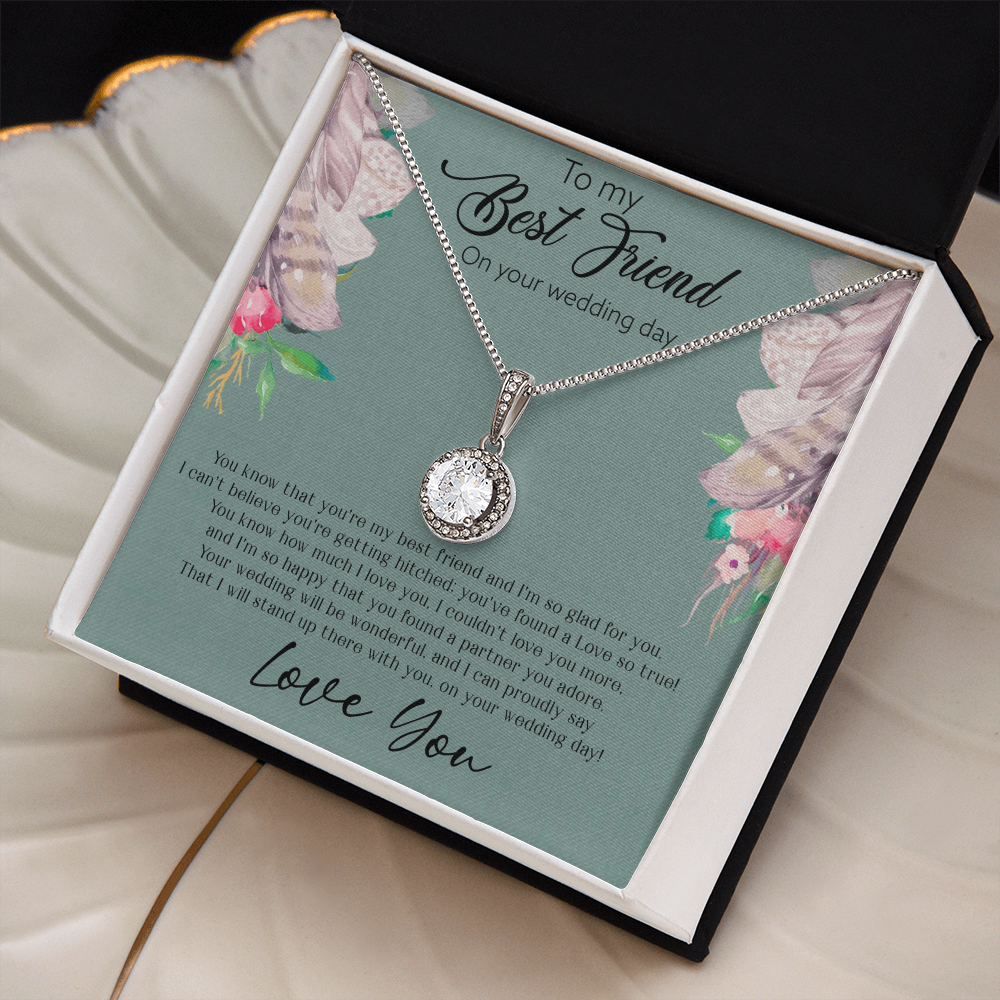 Best Gifts 305-To My Best Friend Wedding Day Eternal Hope Necklace Gift