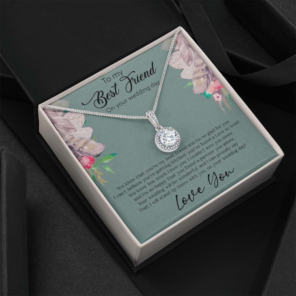 Best Gifts 305-To My Best Friend Wedding Day Eternal Hope Necklace Gift