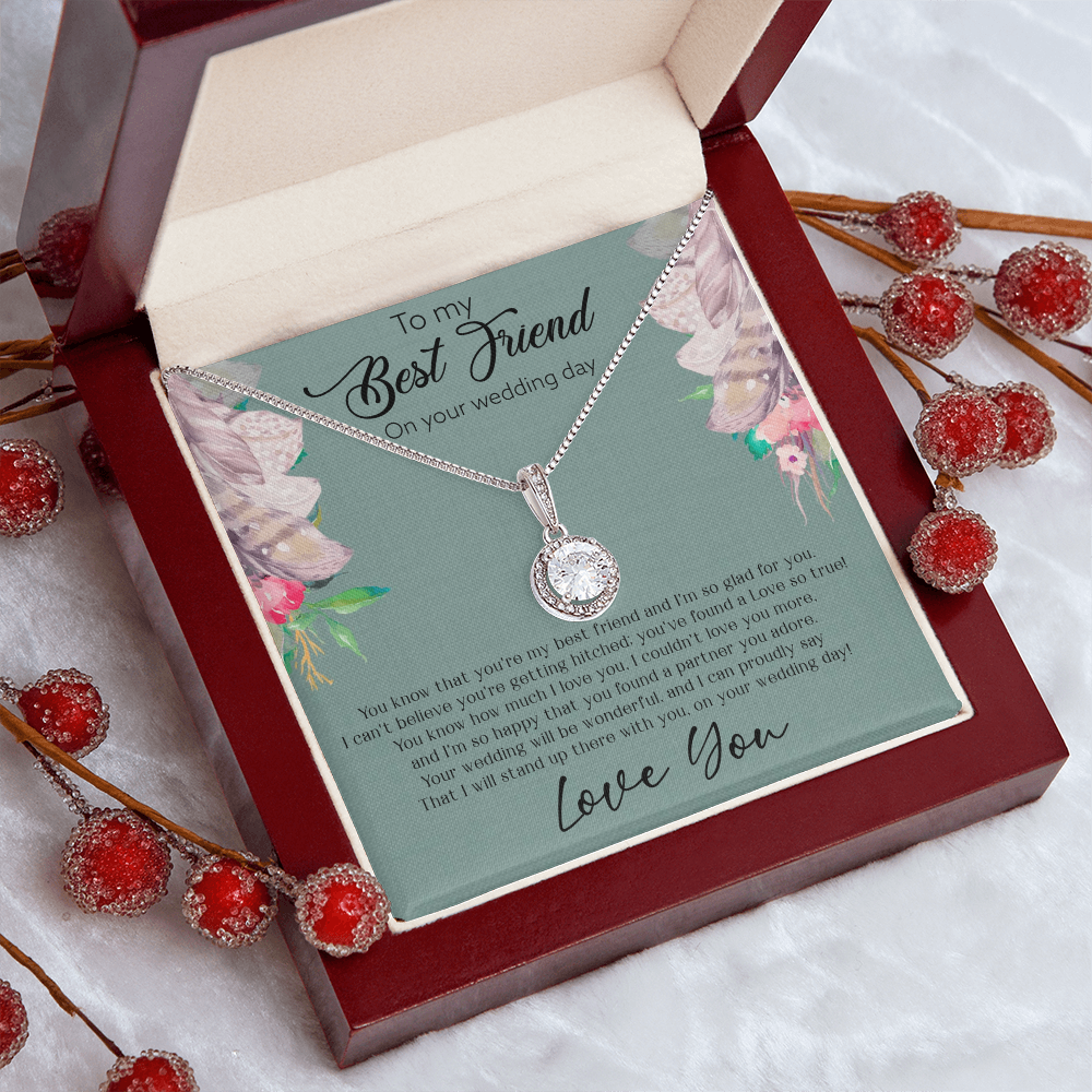 Best Gifts 305-To My Best Friend Wedding Day Eternal Hope Necklace Gift