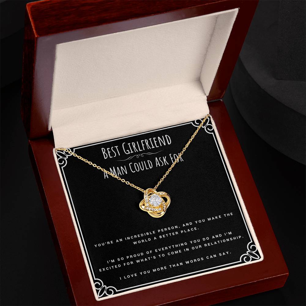 Best Gifts 305-To My Best Girlfriend Love Knot Necklace from Boyfriend