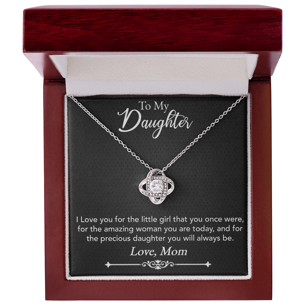 Best Gifts 305-To My Daughter Love Knot Necklace Gift from Mom