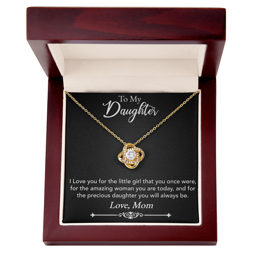 Best Gifts 305-To My Daughter Love Knot Necklace Gift from Mom