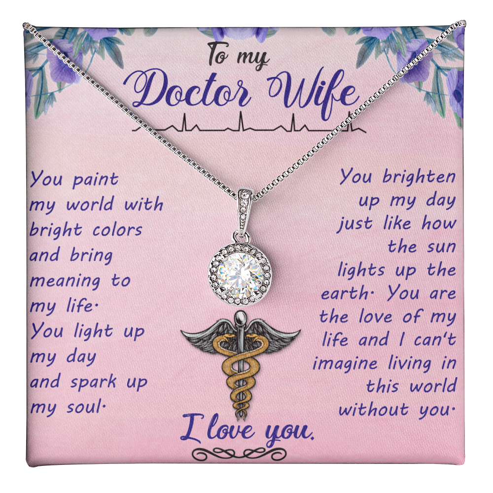 Best Gifts 305-To My Doctor Wife Eternal Hope Necklace with CZ Crystal