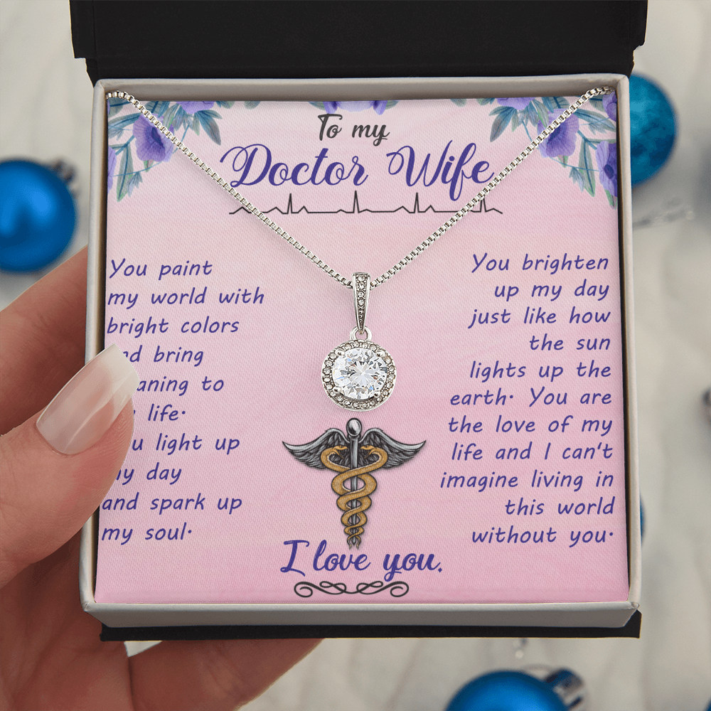 Best Gifts 305-To My Doctor Wife Eternal Hope Necklace with CZ Crystal