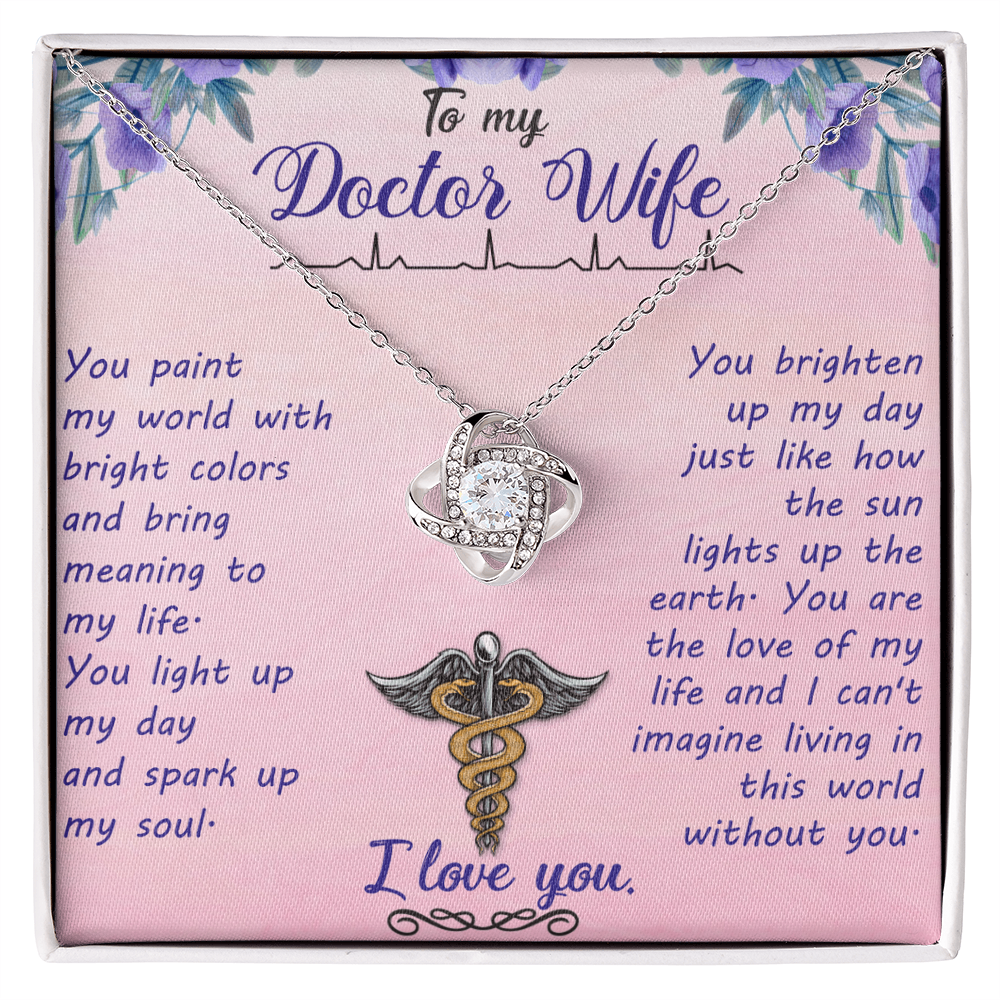 Best Gifts 305-To My Doctor Wife Love Knot Necklace Gift from Husband