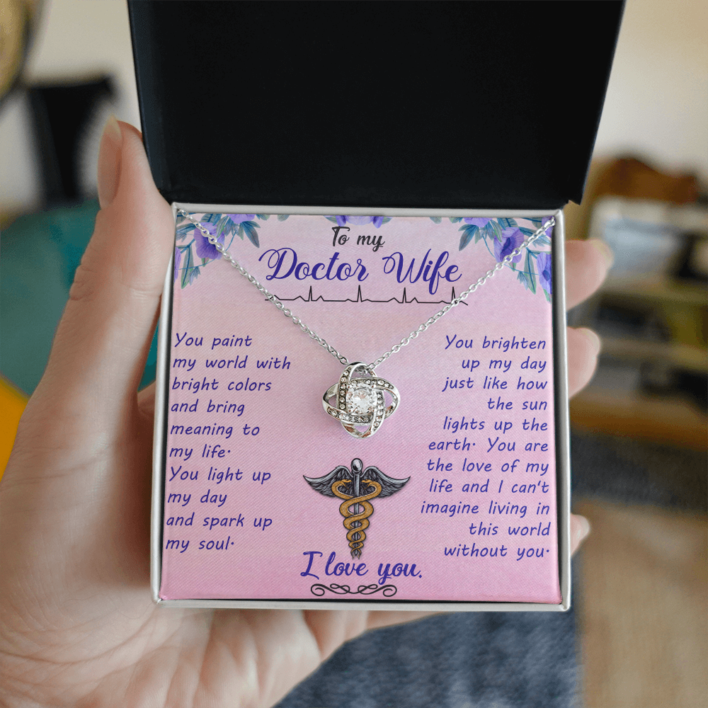 Best Gifts 305-To My Doctor Wife Love Knot Necklace Gift from Husband