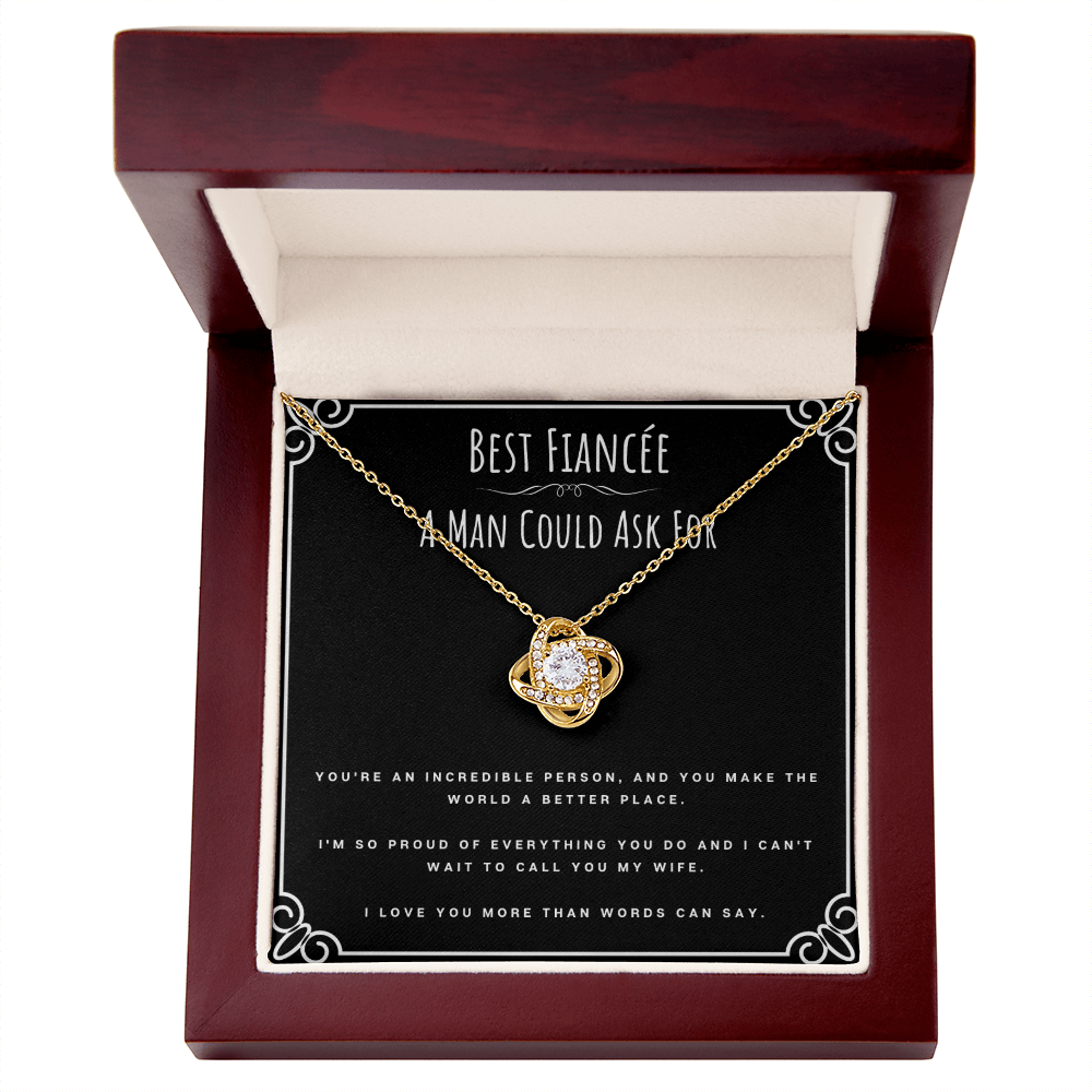 Best Gifts 305-To My Fiancée Love Knot Necklace Gift