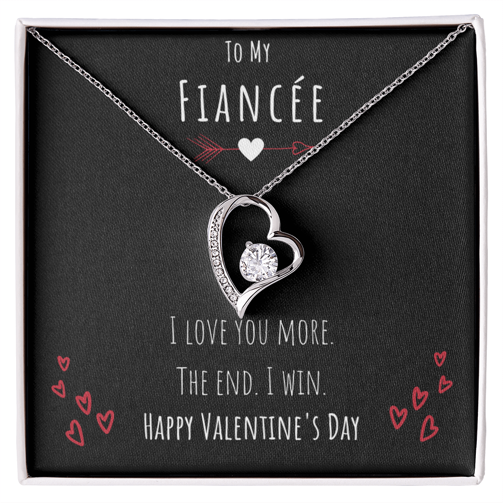 Best Gifts 305-To My Fiancée Love You More Valentine Necklace Gift for Her from Future Husband