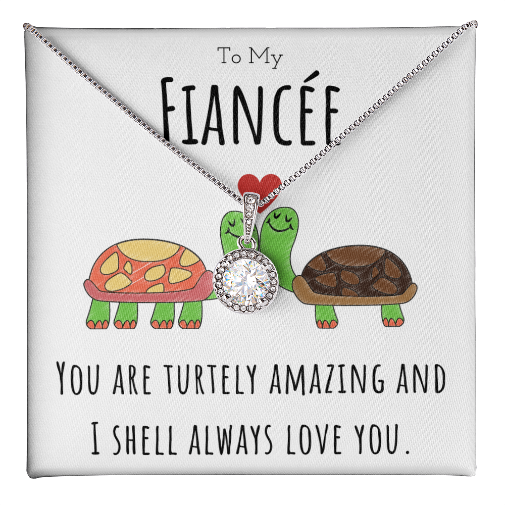 Best Gifts 305-To My Fiancée Turtley Amazing Necklace with CZ Pendant