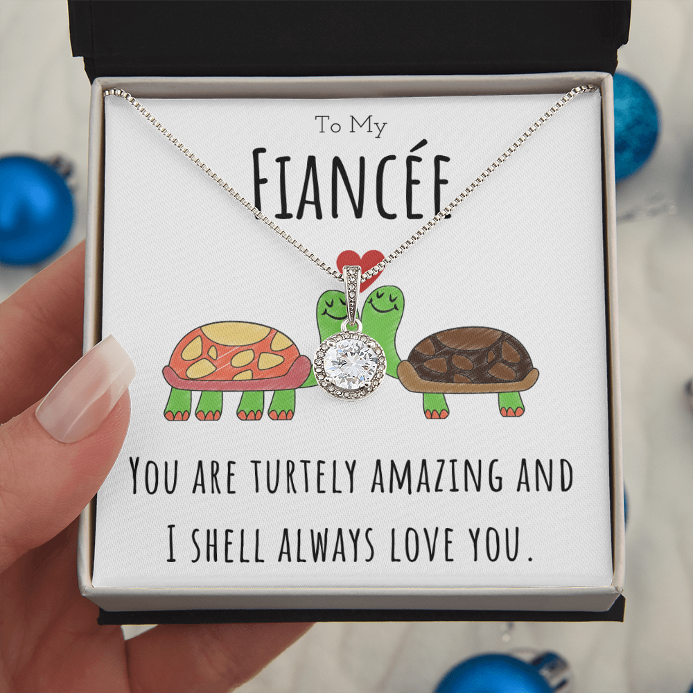 Best Gifts 305-To My Fiancée Turtley Amazing Necklace with CZ Pendant