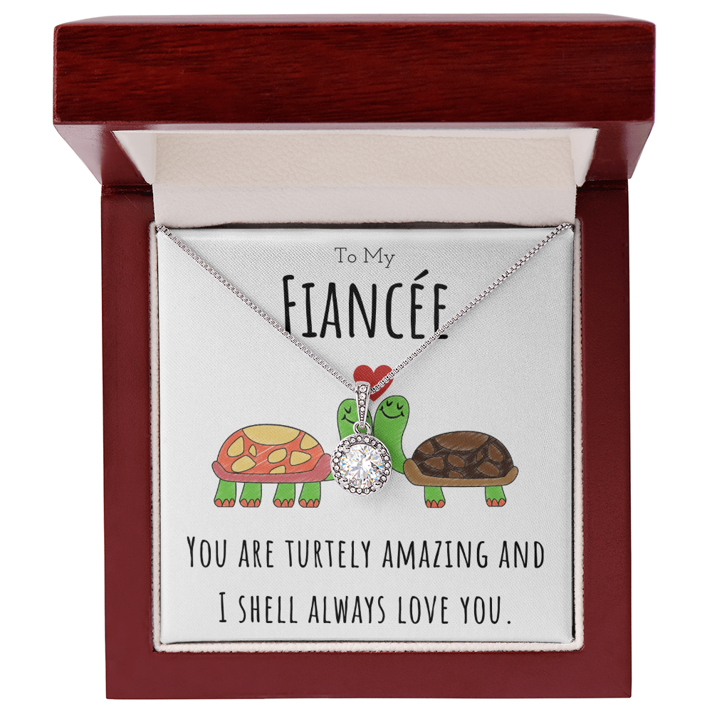 Best Gifts 305-To My Fiancée Turtley Amazing Necklace with CZ Pendant