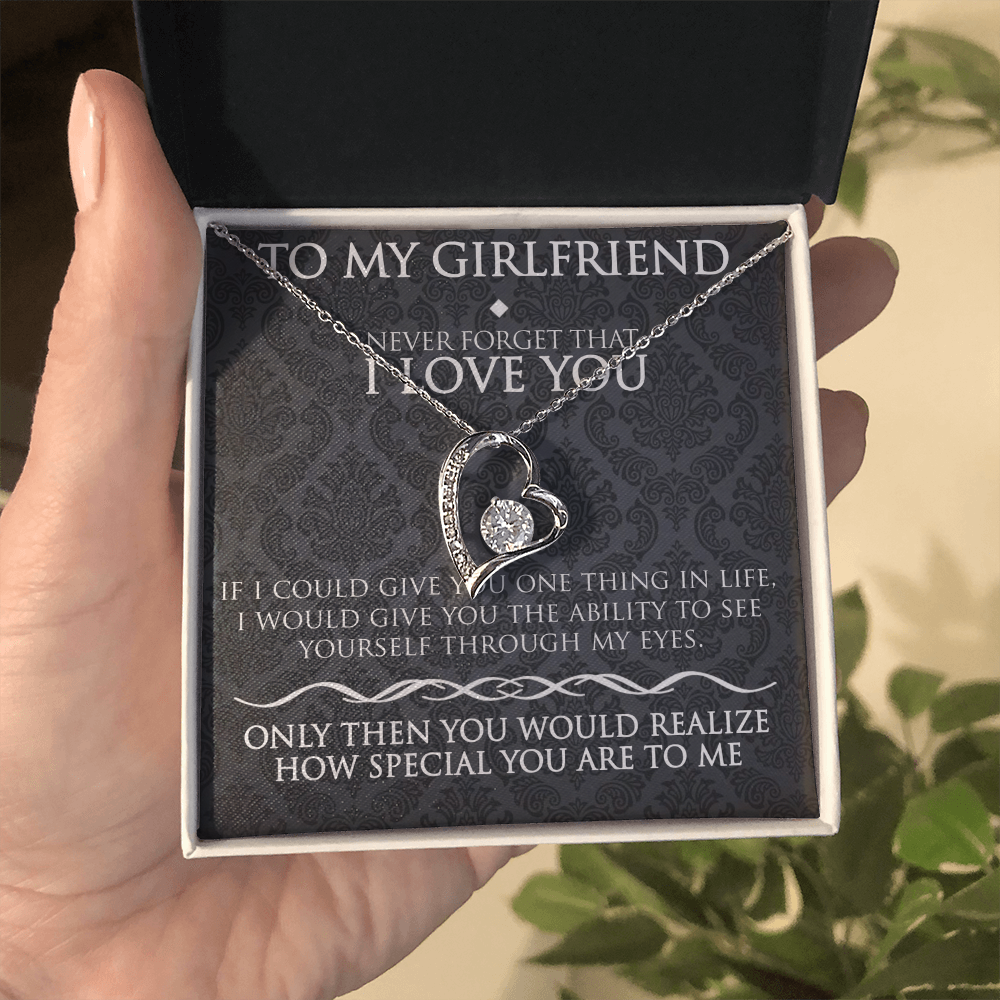 Best Gifts 305-To My Girlfriend Forever Love Heart Pendant Necklace from Boyfriend