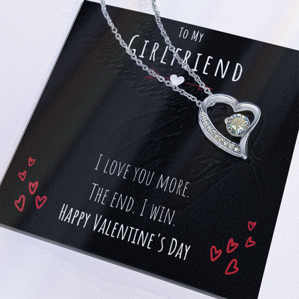 Best Gifts 305-To My Girlfriend Forever Love Necklace Humorous Valentine's Day Gift