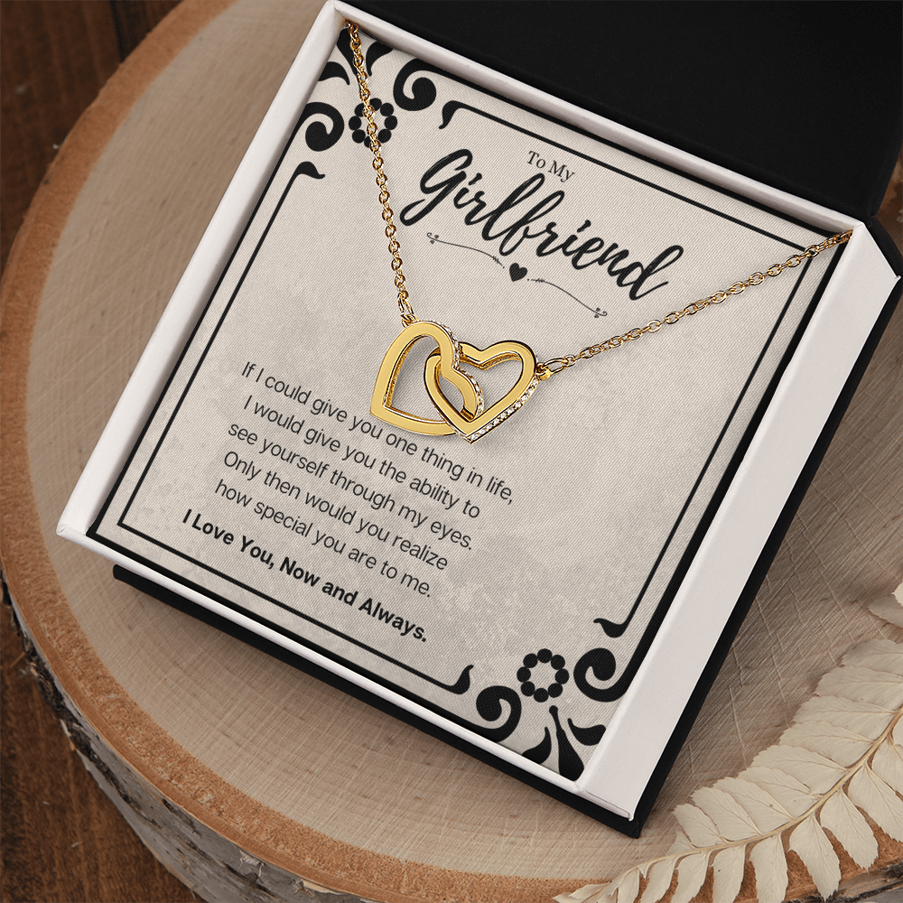 Best Gifts 305-To My Girlfriend Interlocking Hearts Necklace Gift
