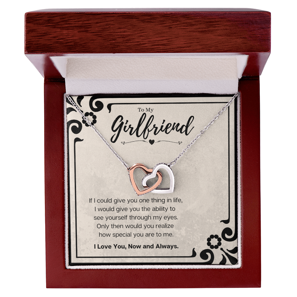 Best Gifts 305-To My Girlfriend Interlocking Hearts Necklace Gift