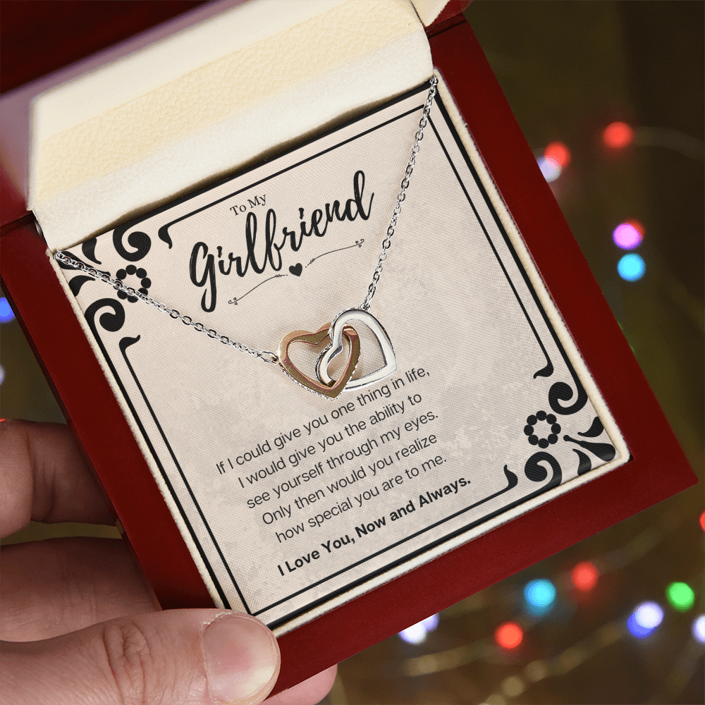 Best Gifts 305-To My Girlfriend Interlocking Hearts Necklace Gift
