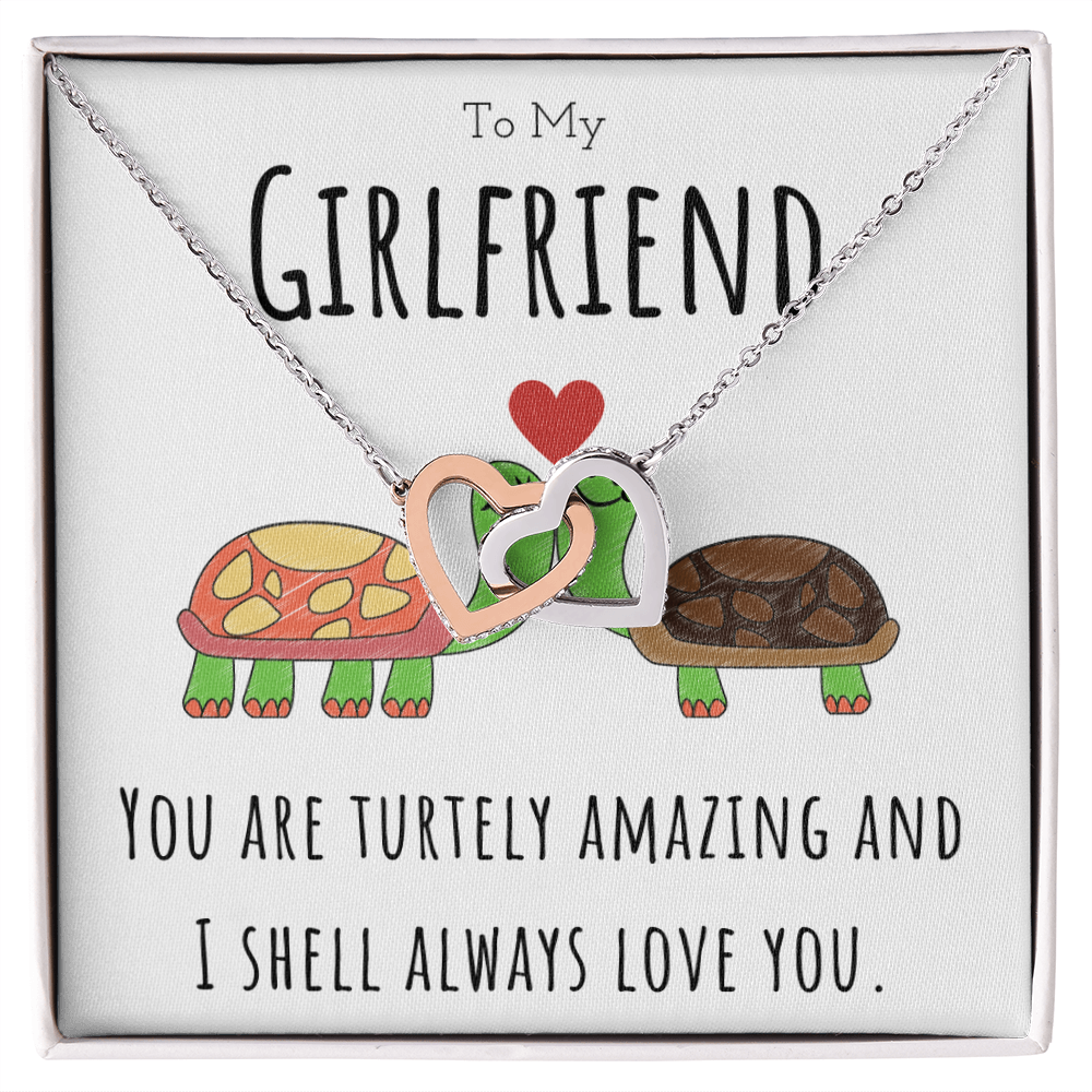 Best Gifts 305-To My Girlfriend Turtley Amazing Interlocking Hearts Necklace