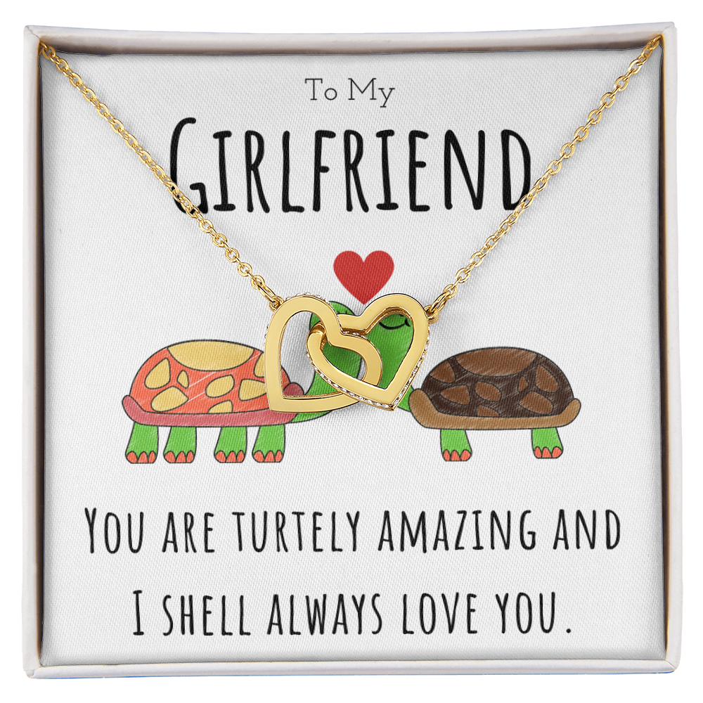 Best Gifts 305-To My Girlfriend Turtley Amazing Interlocking Hearts Necklace