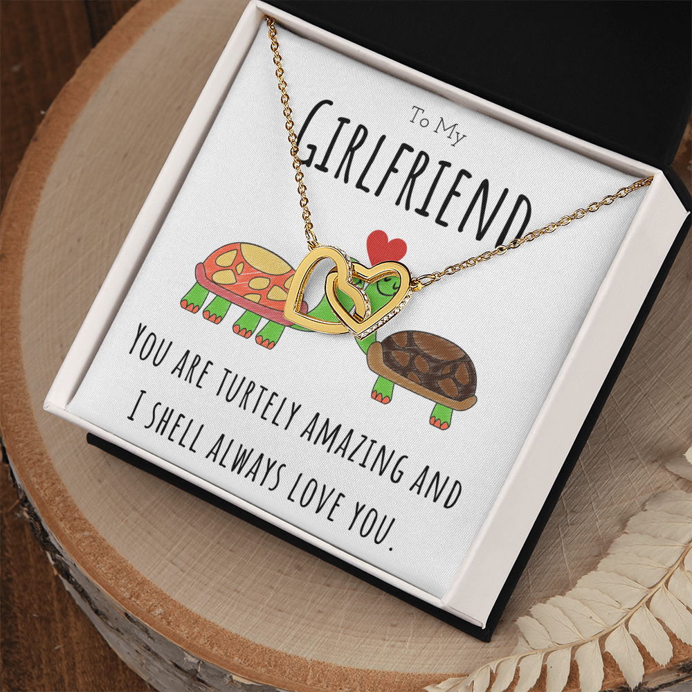 Best Gifts 305-To My Girlfriend Turtley Amazing Interlocking Hearts Necklace