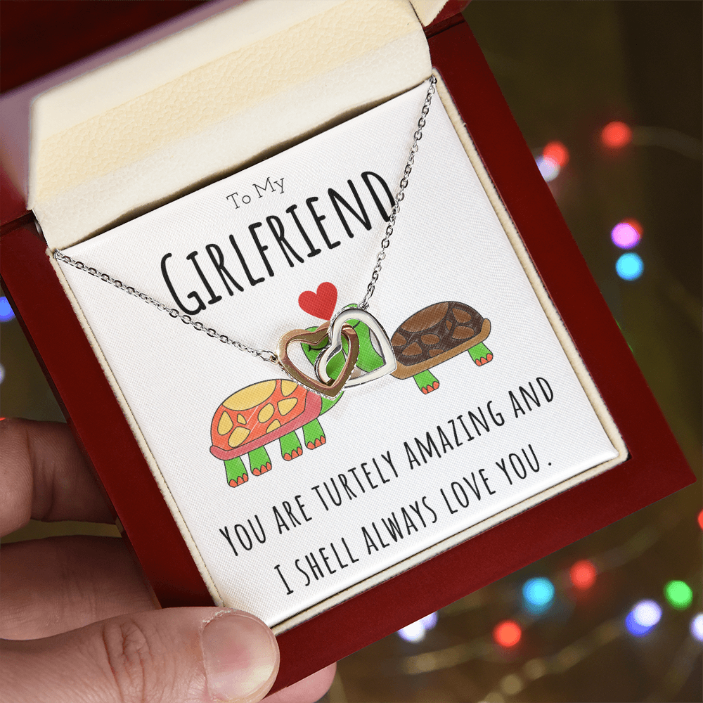 Best Gifts 305-To My Girlfriend Turtley Amazing Interlocking Hearts Necklace