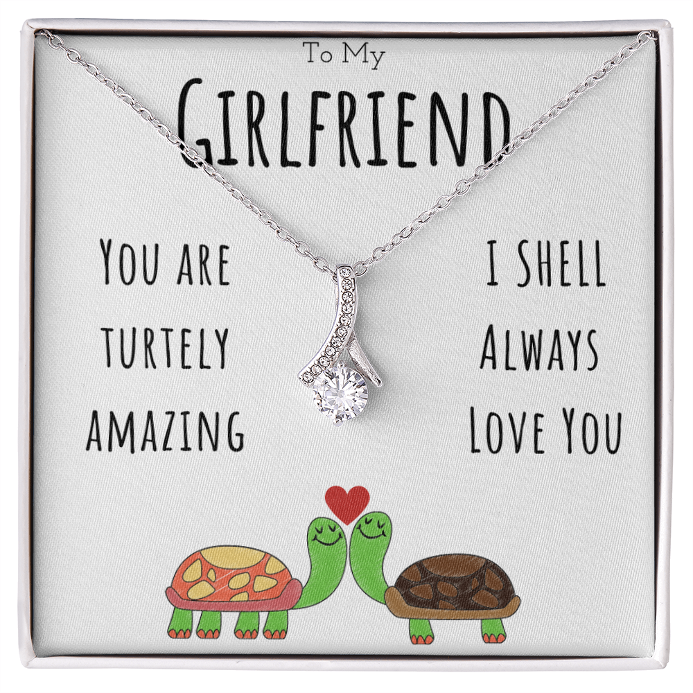 Best Gifts 305-To My Girlfriend Turtley Amazing Necklace with CZ Pendant from Boyfriend