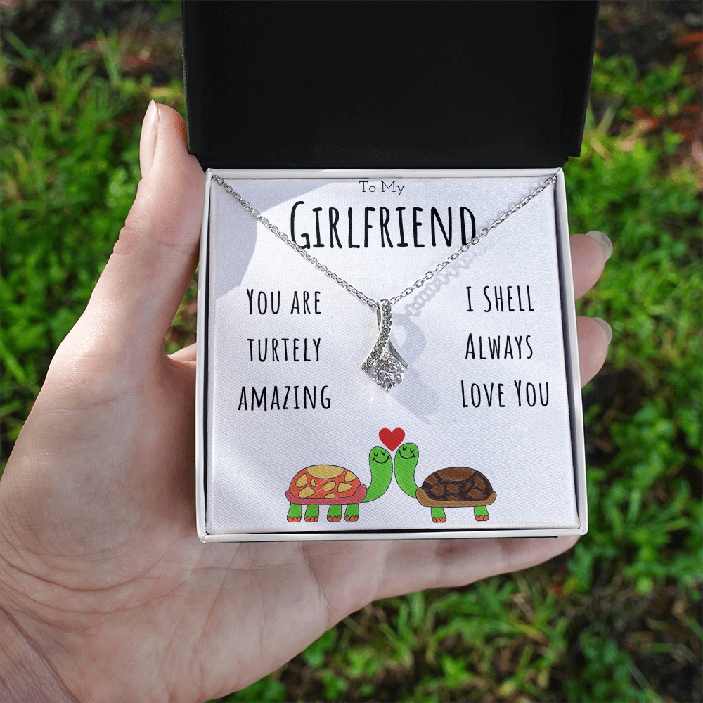Best Gifts 305-To My Girlfriend Turtley Amazing Necklace with CZ Pendant from Boyfriend