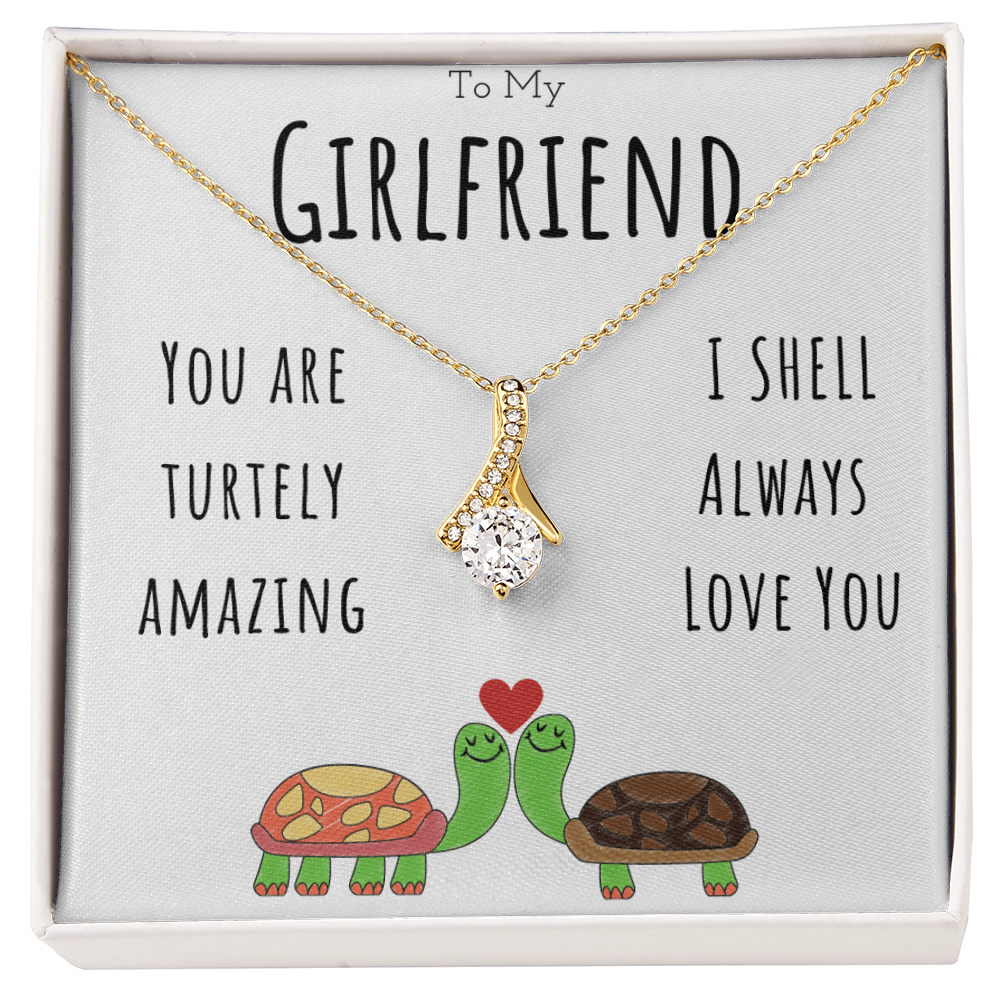 Best Gifts 305-To My Girlfriend Turtley Amazing Necklace with CZ Pendant from Boyfriend