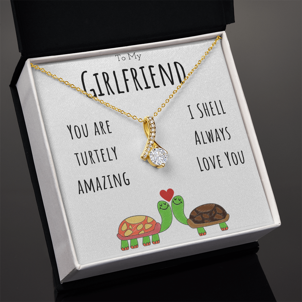 Best Gifts 305-To My Girlfriend Turtley Amazing Necklace with CZ Pendant from Boyfriend