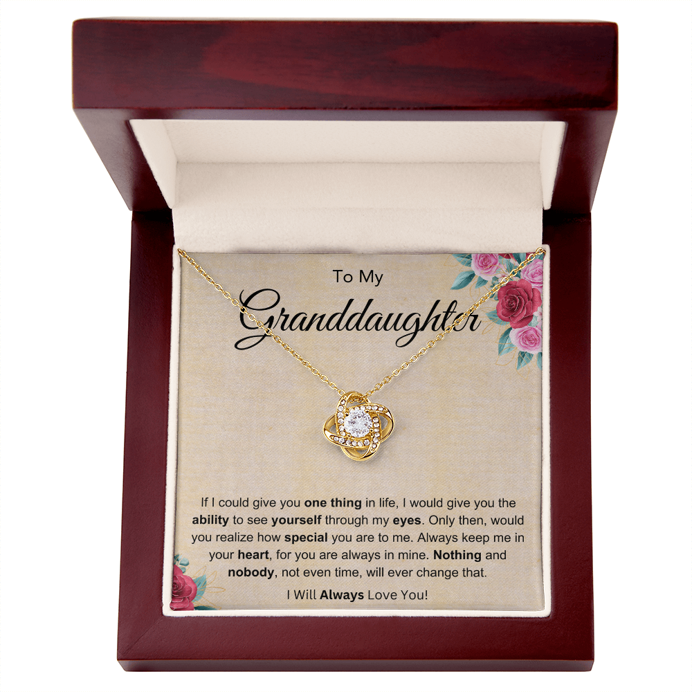 Best Gifts 305-To My Granddaughter Love Knot Necklace with Cubic Zirconia Card from Grandparent