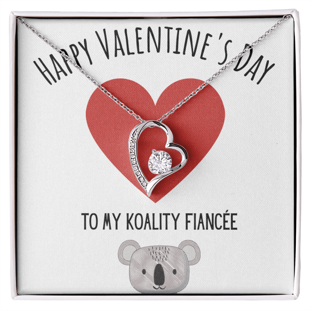 Best Gifts 305-To My Koality Fiancée Forever Love Necklace with CZ Crystal