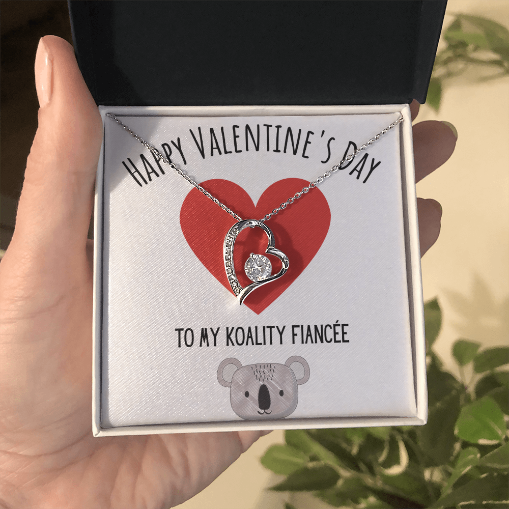 Best Gifts 305-To My Koality Fiancée Forever Love Necklace with CZ Crystal