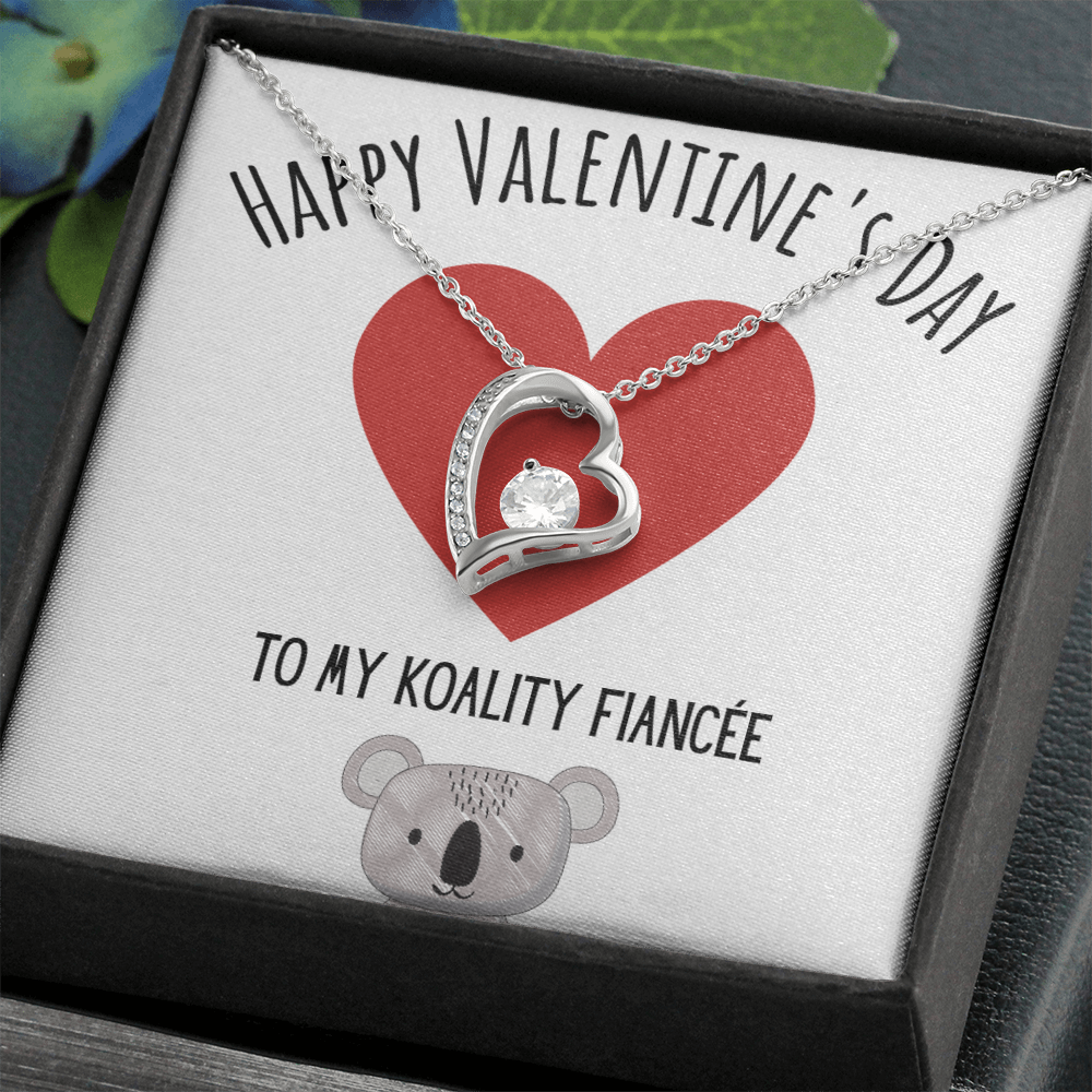 Best Gifts 305-To My Koality Fiancée Forever Love Necklace with CZ Crystal