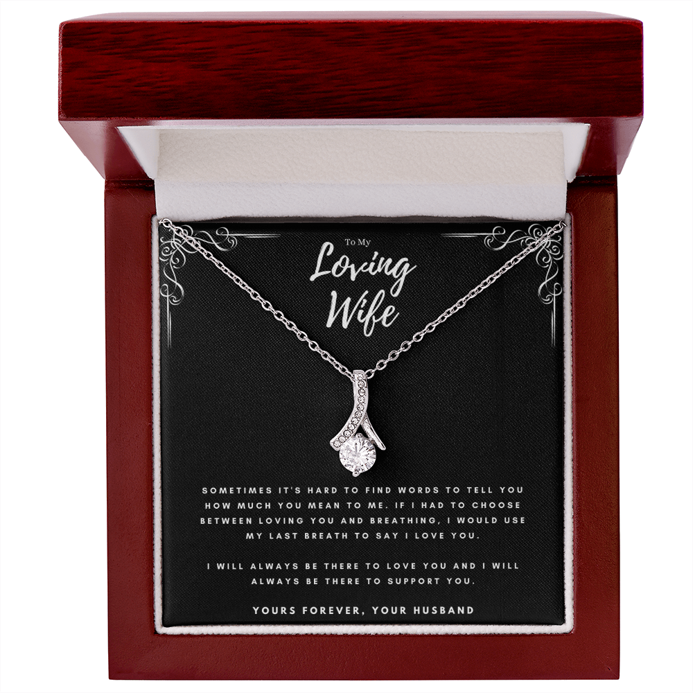 Best Gifts 305-To My Loving Wife Necklace from Husband with Message Card