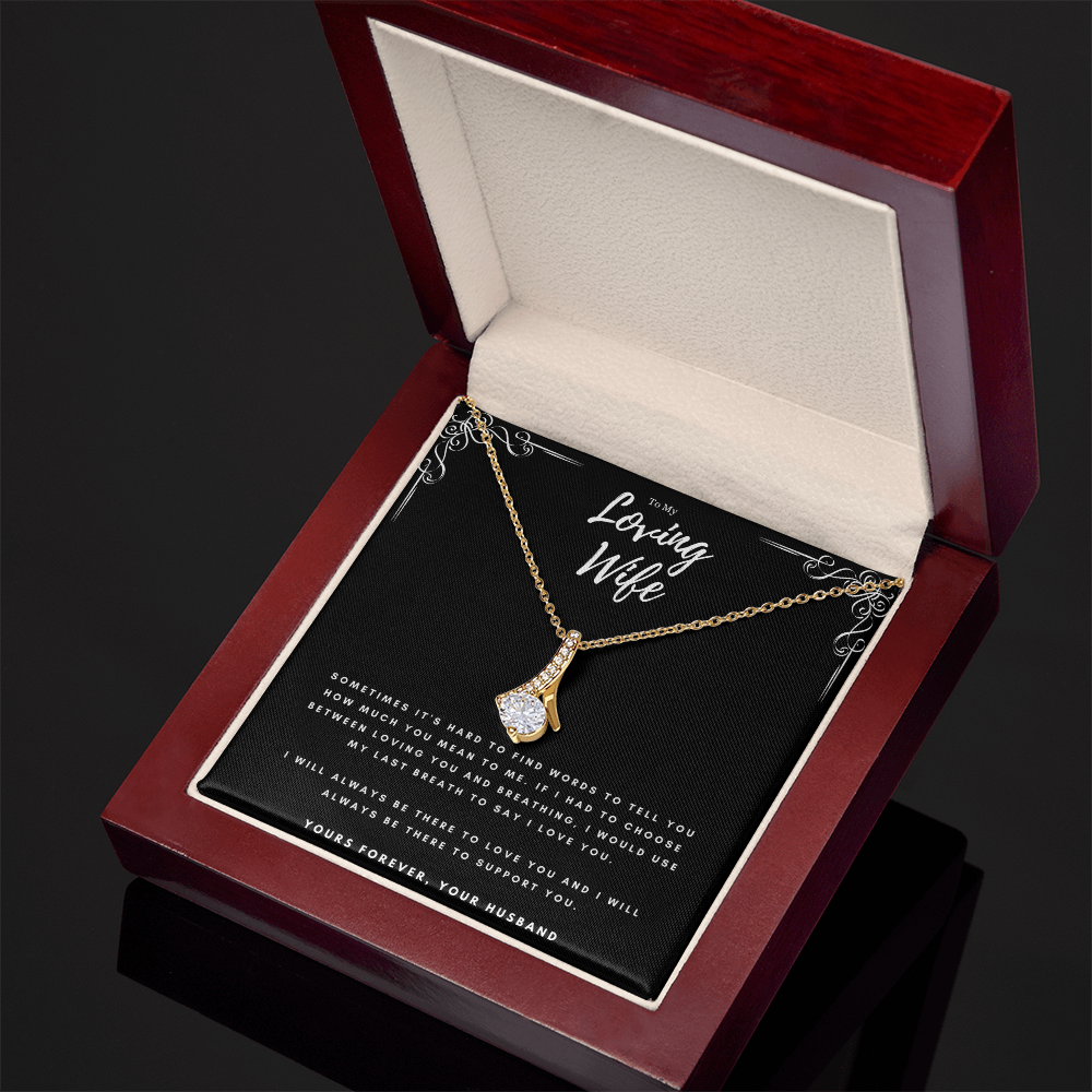 Best Gifts 305-To My Loving Wife Necklace from Husband with Message Card