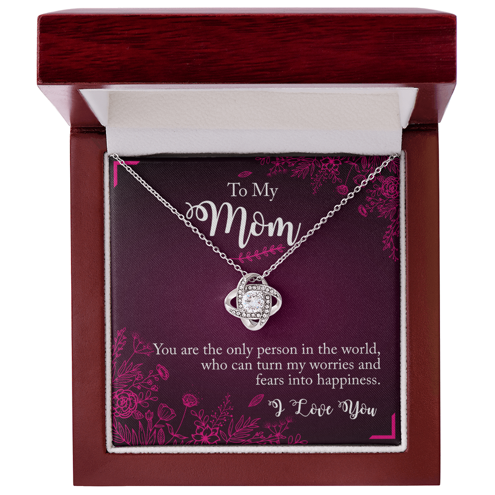 Best Gifts 305-To My Mom Love Knot Necklace with Message Card